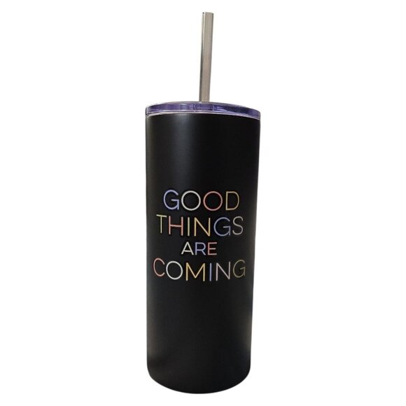 NEW "Good Things Are Coming" 18.5 oz Stainless Steel Tumbler - Picture 1 of 2
